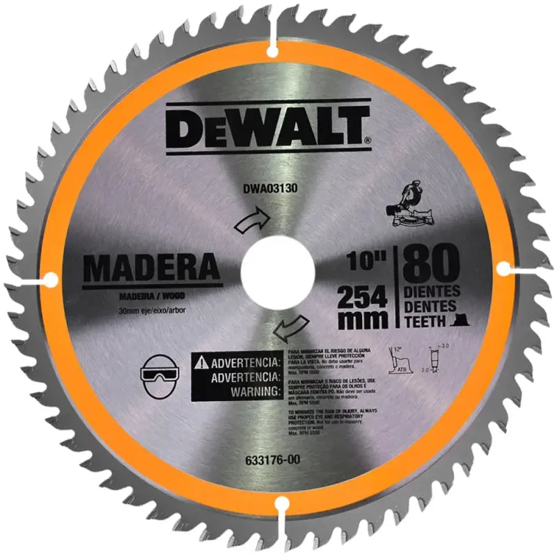 Disco de Serrar para Madera 80 Dientes DWA03130